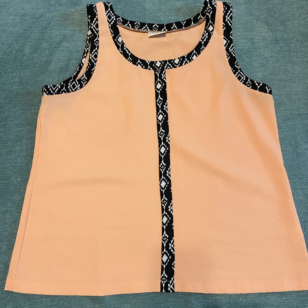 Peach and Black Aztec Tank